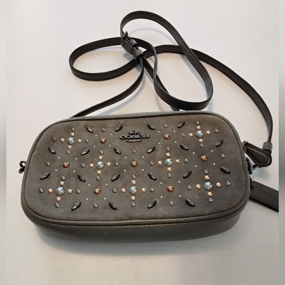 COACH PRARIE SUEDE And LEATHER Crossbody Bag.